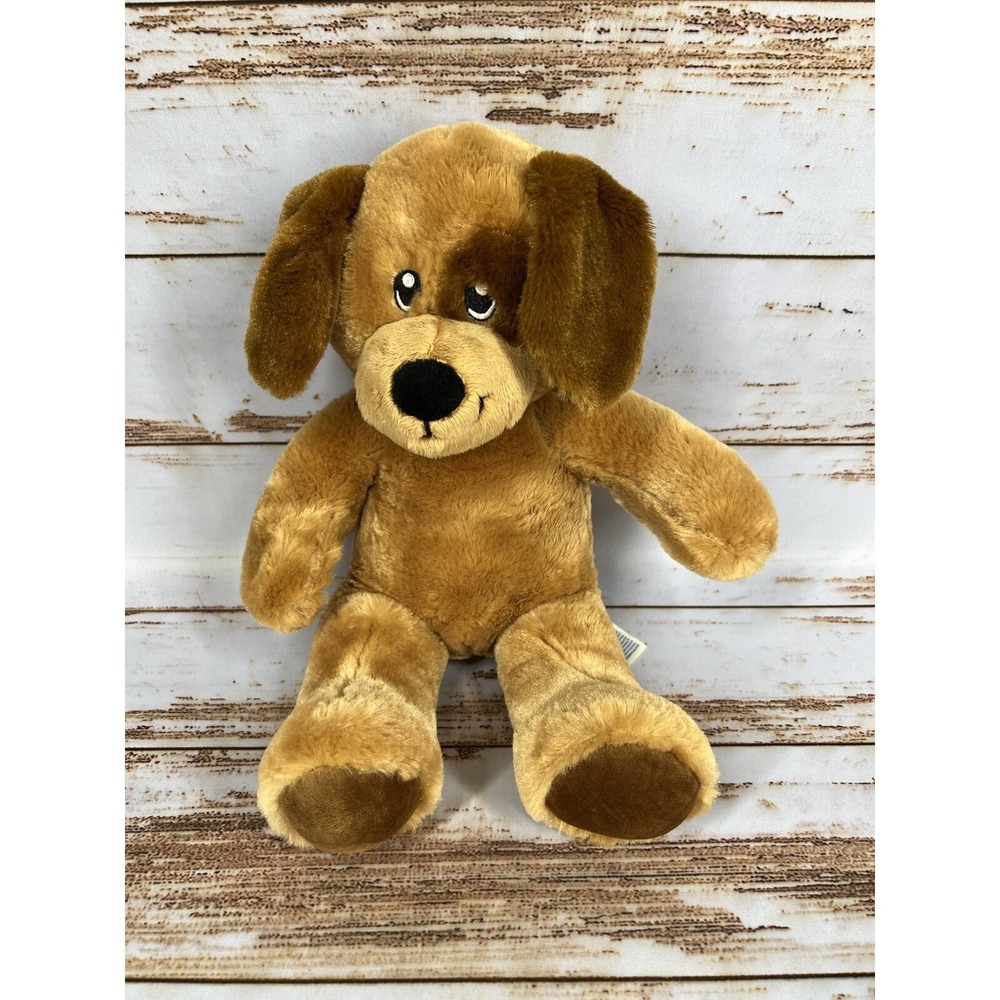 Build‑A‑Bear Lil' Pup Brown Puppy Dog 15" Plush Eye Patch BAB Paw Print - Picture 1 of 4